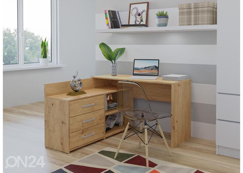 Угловой рабочий стол увеличить