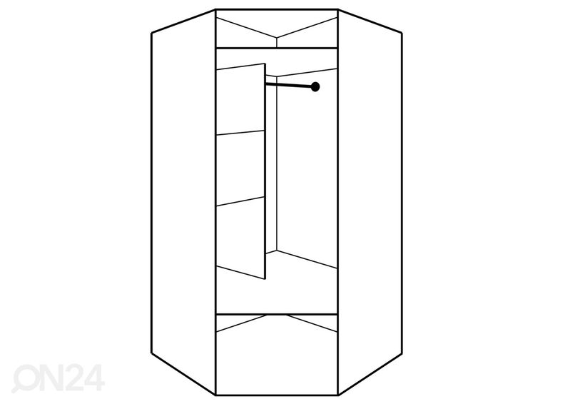 Угловой шкаф платяной увеличить