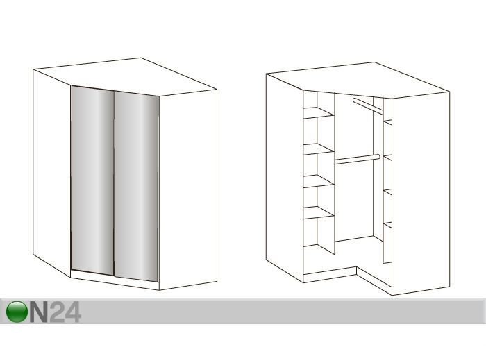 Угловой шкаф платяной Greven увеличить