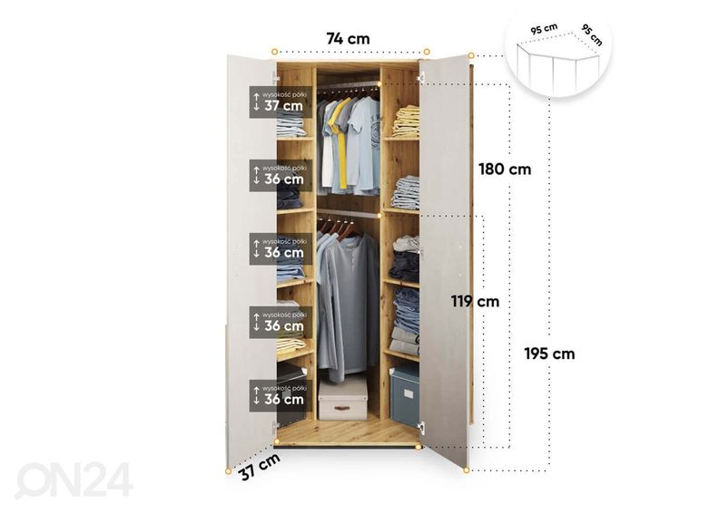 Угловой шкаф увеличить