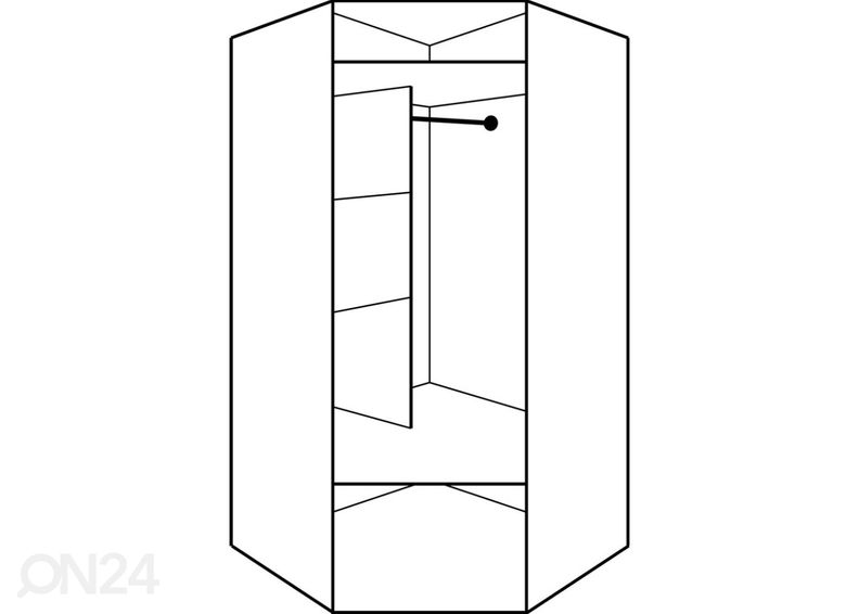 Угловой шкаф 96x96 cm увеличить