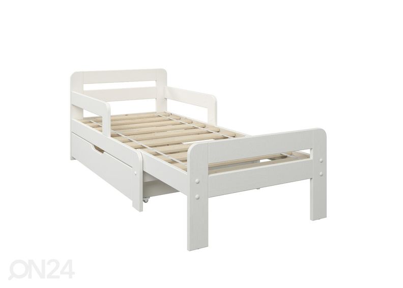 Удлиняющаяся кровать Nora 70x120+50 cm с ящиком увеличить