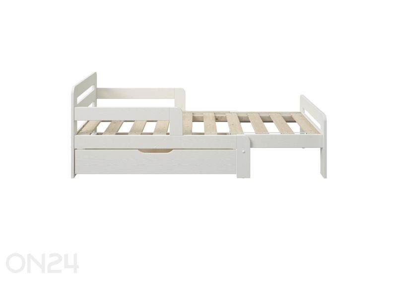 Удлиняющаяся кровать Nora 70x120+50 cm с ящиком увеличить