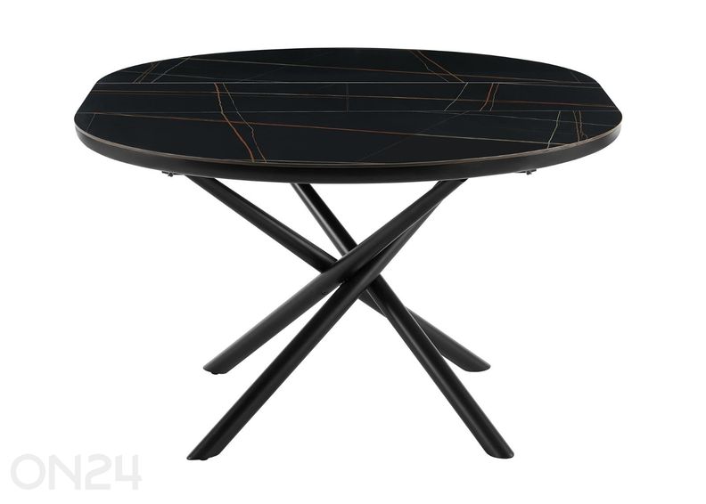 Удлиняющийся обеденный стол Ø120 см увеличить