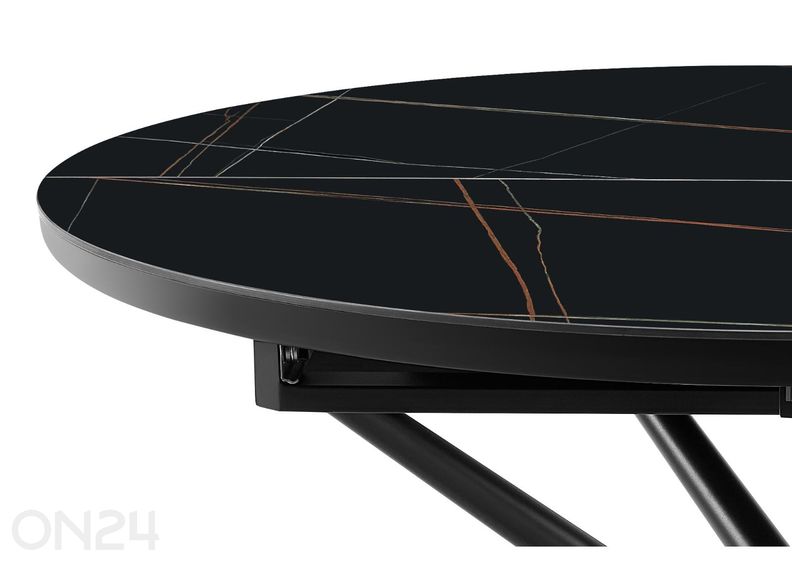 Удлиняющийся обеденный стол Ø120 см увеличить