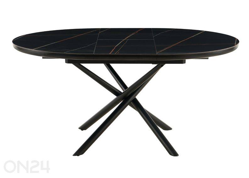 Удлиняющийся обеденный стол Ø120 см увеличить