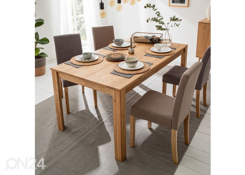 Удлиняющийся обеденный стол из дуба Liina 140-200x90 cm увеличить