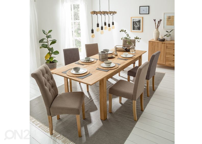 Удлиняющийся обеденный стол из дуба Liina 140-200x90 cm увеличить