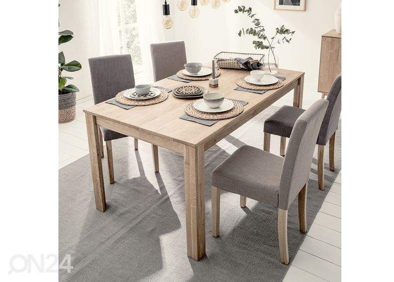 Удлиняющийся обеденный стол из дуба Liina 140-200x90 cm увеличить