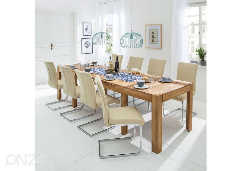 Удлиняющийся обеденный стол из дуба XL 160-280x90 cm увеличить