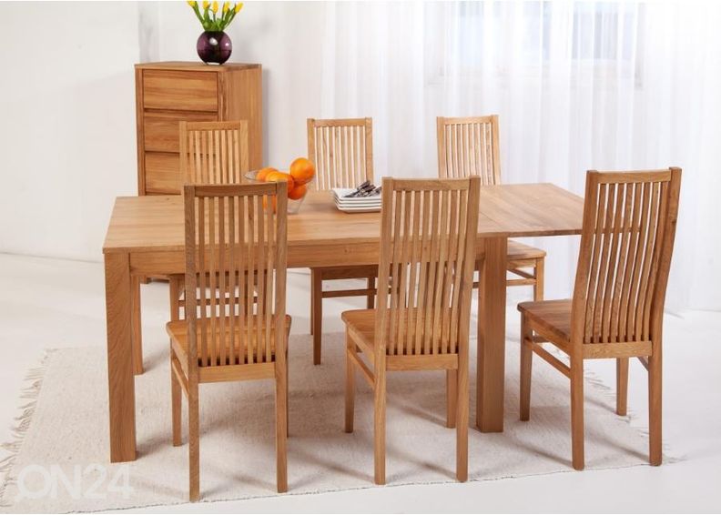 Удлиняющийся обеденный стол из массива дуба London 140-190x90 cm увеличить