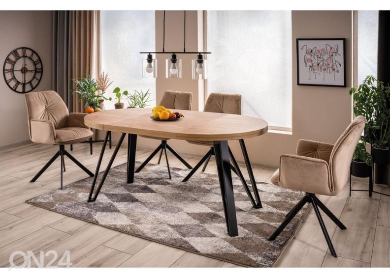 Удлиняющийся обеденный стол 100-168x100 cm увеличить