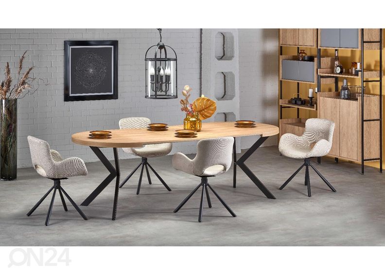 Удлиняющийся обеденный стол 100/250x100 cm увеличить