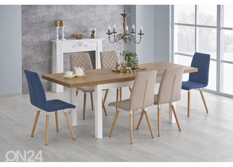 Удлиняющийся обеденный стол 140/220x80 cm увеличить