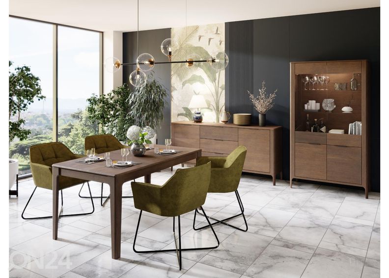 Удлиняющийся обеденный стол 160-205-250x90 см увеличить