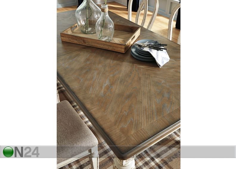 Удлиняющийся обеденный стол 198/244x107 cm увеличить