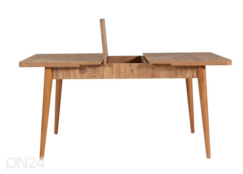 Удлиняющийся обеденный стол 80x130-165 cm + 2 стула+скамья увеличить