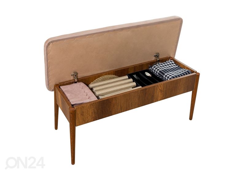 Удлиняющийся обеденный стол 80x130-165 cm + 2 стула+скамья увеличить