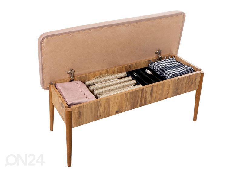 Удлиняющийся обеденный стол 80x130-165 cm + 2 стула+2 скамьи увеличить