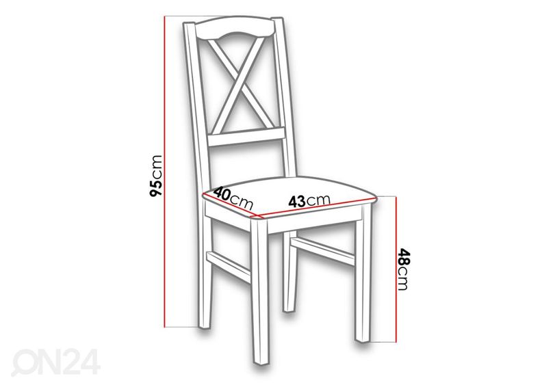 Удлиняющийся обеденный стол 80x140-180 cm + 6 стульев увеличить
