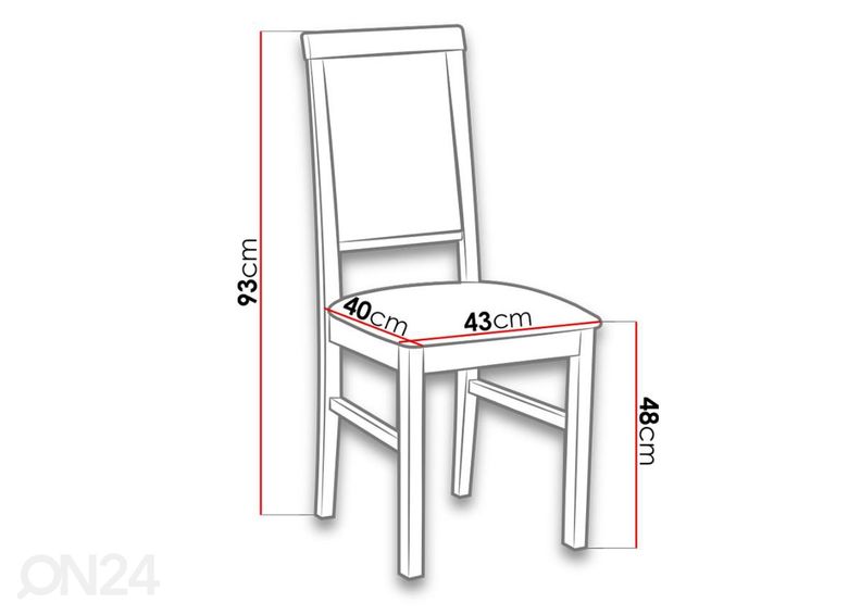 Удлиняющийся обеденный стол 80x140-180 cm + 6 стульев увеличить