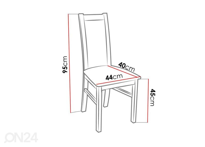 Удлиняющийся обеденный стол 80x140-195 cm + 6 стульев увеличить