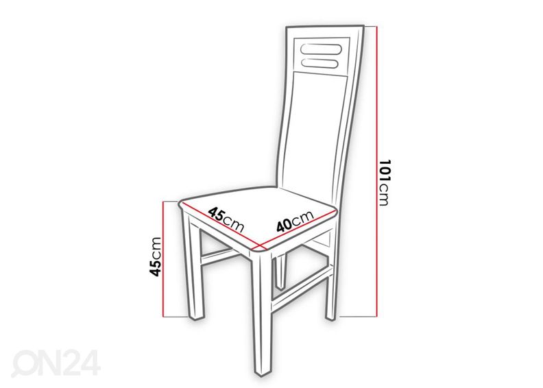 Удлиняющийся обеденный стол 80x160-200 cm + 6 стульев увеличить