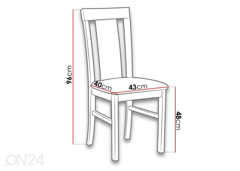 Удлиняющийся обеденный стол 90x160-200 cm + 6 стульев увеличить