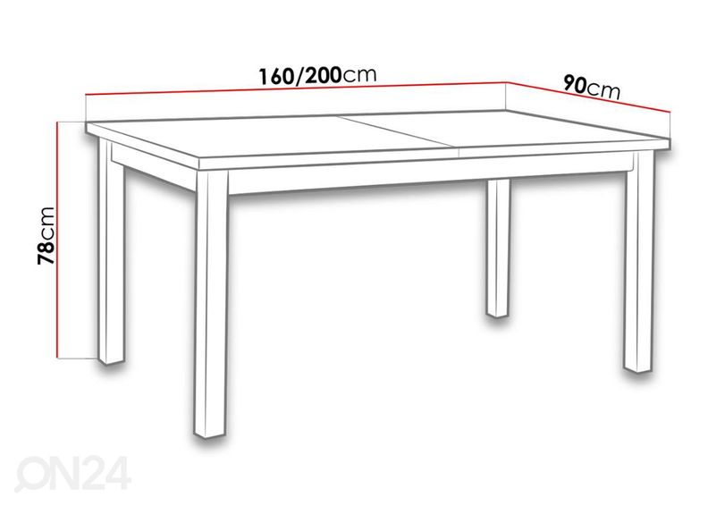 Удлиняющийся обеденный стол 90x160-200 cm + 6 стульев увеличить