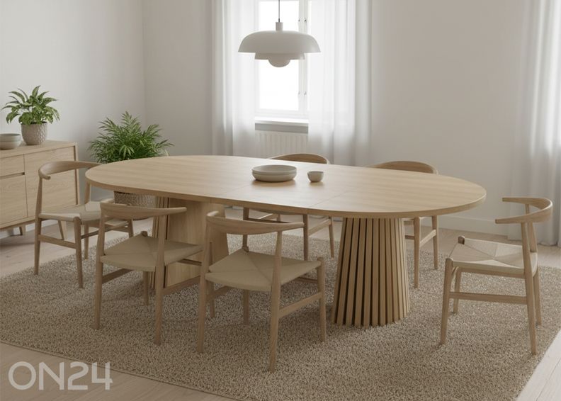 Удлиняющийся обеденный стол Cristelle 120x120/220 см увеличить