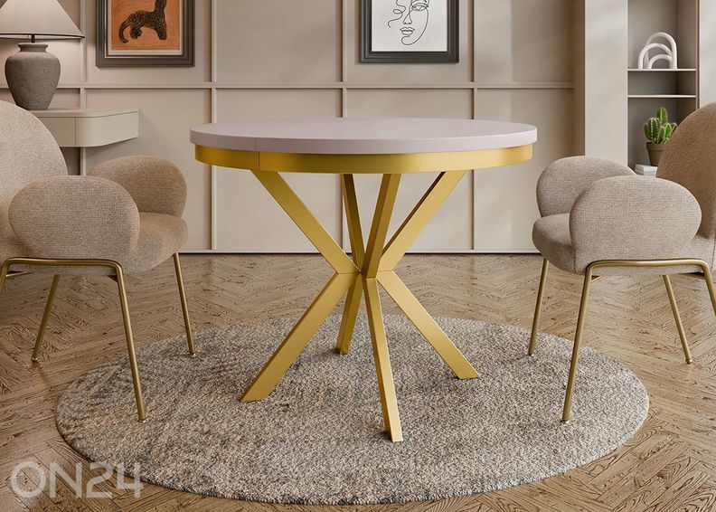 Удлиняющийся обеденный стол Edder 100x100/176 см увеличить