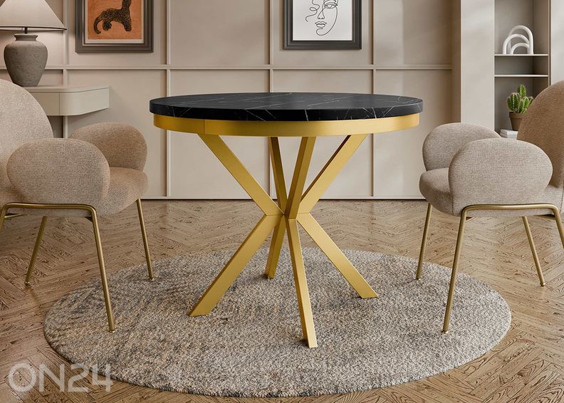 Удлиняющийся обеденный стол Edder 100x100/176 см увеличить