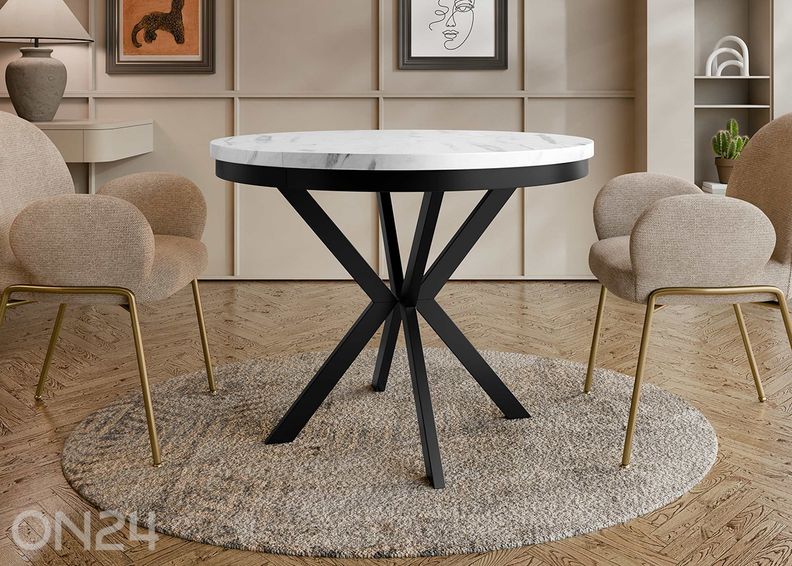 Удлиняющийся обеденный стол Edder 100x100/176 см увеличить