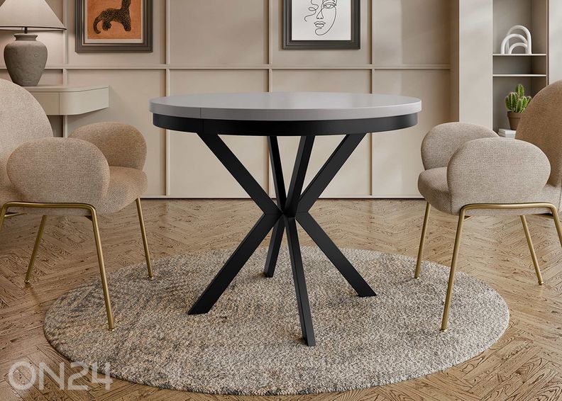 Удлиняющийся обеденный стол Edder 100x100/176 см увеличить