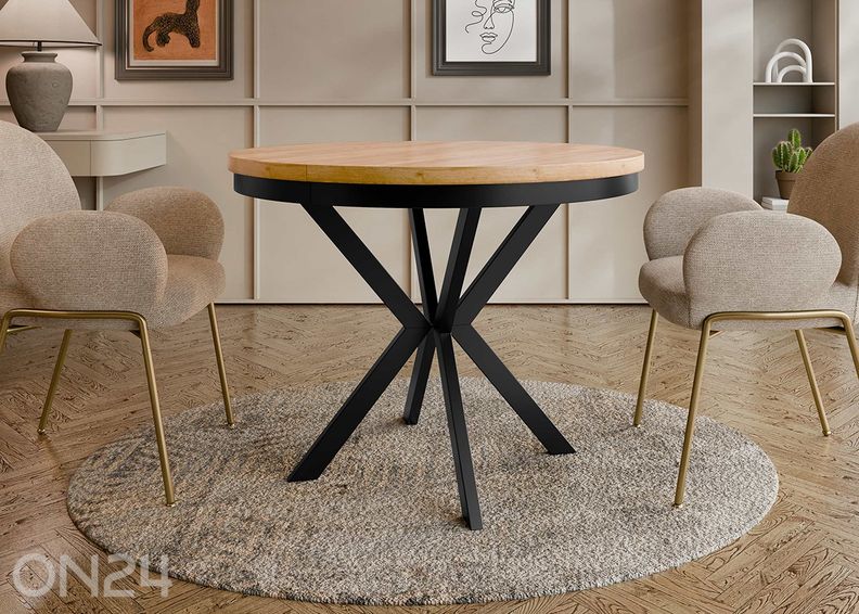 Удлиняющийся обеденный стол Edder 100x100/176 см увеличить