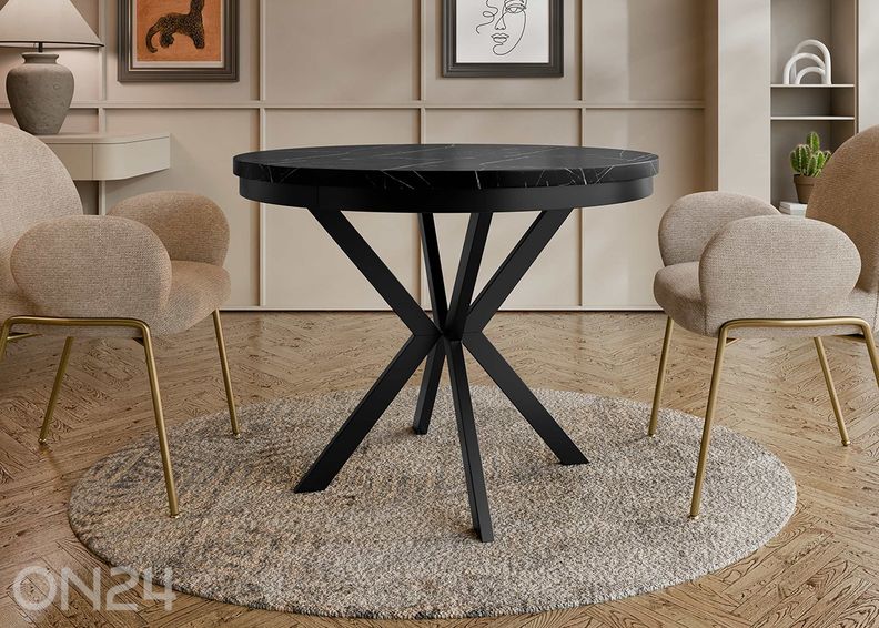 Удлиняющийся обеденный стол Edder 100x100/176 см увеличить