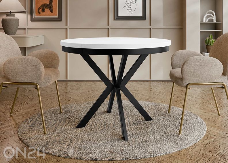 Удлиняющийся обеденный стол Edder 120x120/196 см увеличить