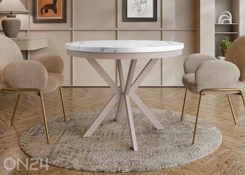 Удлиняющийся обеденный стол Edder 120x120/196 см увеличить