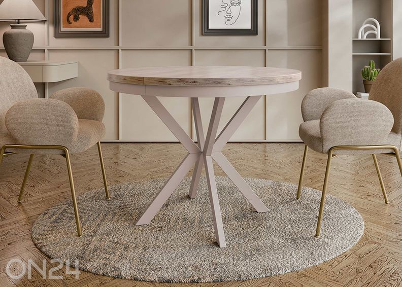 Удлиняющийся обеденный стол Edder 90x90/166 см увеличить