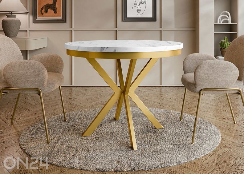 Удлиняющийся обеденный стол Edder 90x90/166 см увеличить