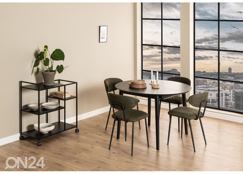 Удлиняющийся обеденный стол Monz Ø115/154 cm увеличить