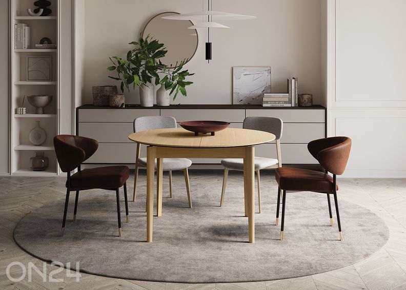 Удлиняющийся обеденный стол Plot Ø 90x90/210 см увеличить