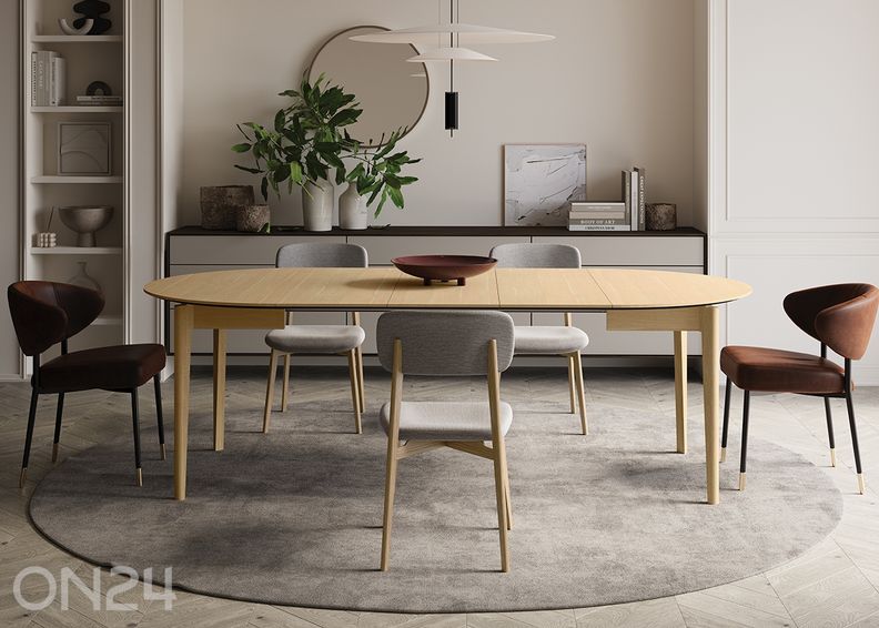 Удлиняющийся обеденный стол Plot Ø 90x90/210 см увеличить