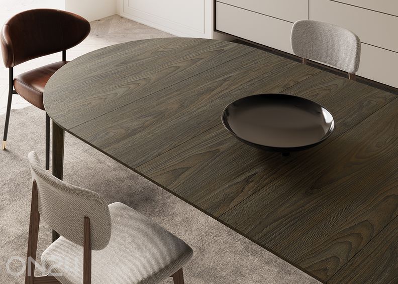 Удлиняющийся обеденный стол Plot Ø 90x90/210 см увеличить