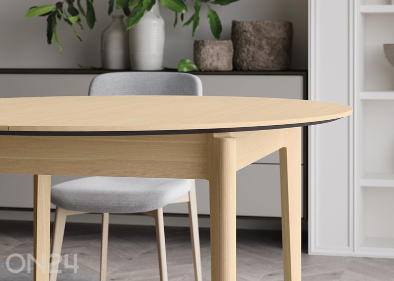 Удлиняющийся обеденный стол Plot Ø120x120/240 см увеличить