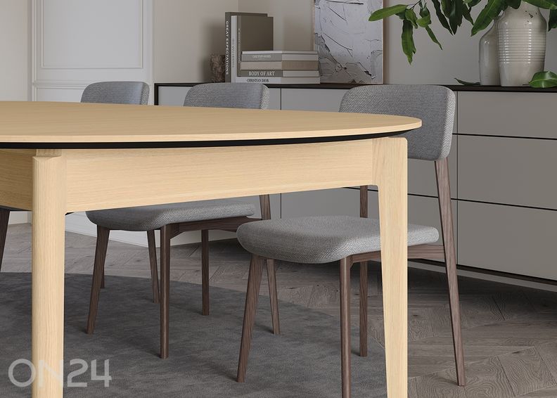 Удлиняющийся обеденный стол Plot Ø120x120/240 см увеличить