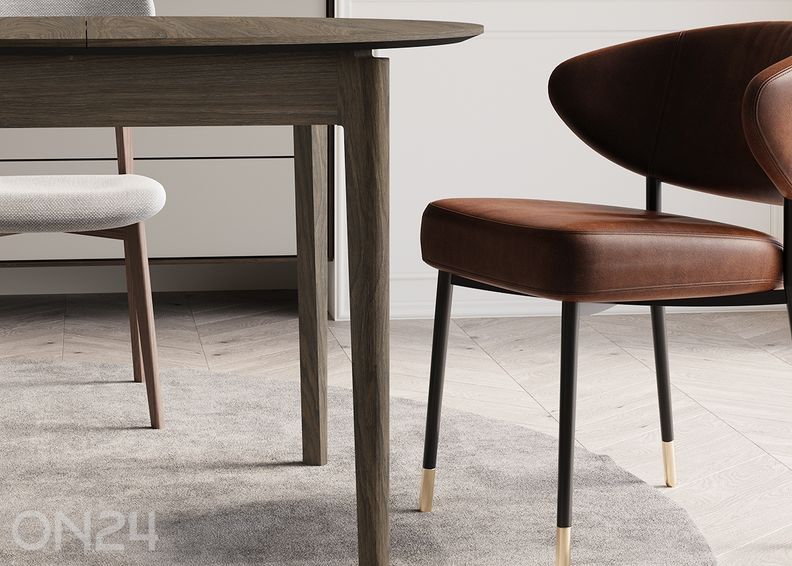 Удлиняющийся обеденный стол Plot Ø120x120/240 см увеличить