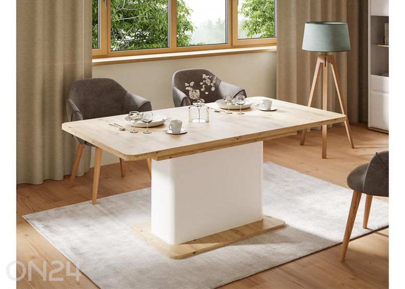 Удлиняющийся обеденный стол Wardiol 90x160/200 см увеличить