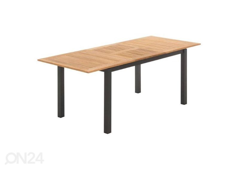 Удлиняющийся садовый стол Tika 156/214x88,5 cm, коричневый/чёрный увеличить