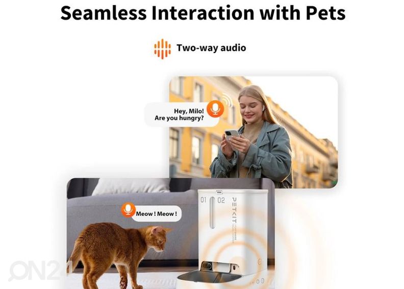 Умная кормушка для домашних животных с камерой Petkit P591 YumShare 2+3 L увеличить